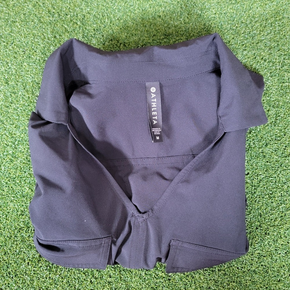 Athleta Utility Dress Black Drawstring Waist Long Sleeve Pockets‎ Size M